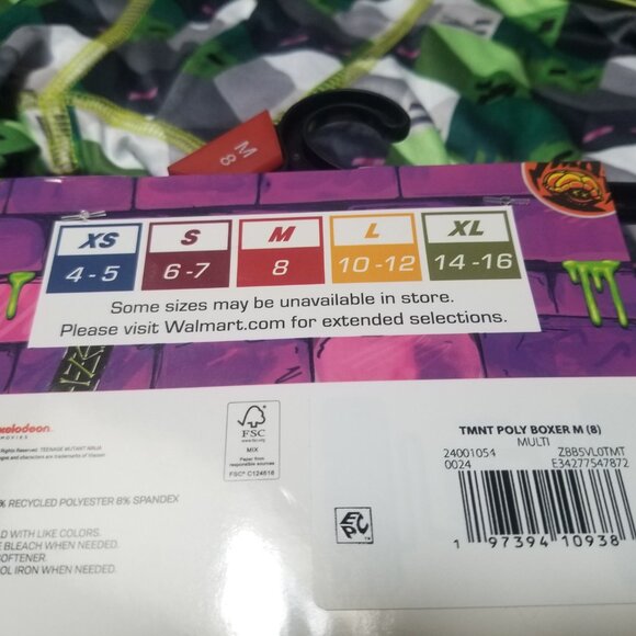 Boys' Athletic Boxer Briefs - Minecraft & Ninja Turtles - Size M(8) - Picture 6 of 6